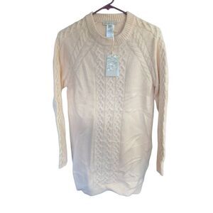 Paul And Joe Sister Balladine Dress Nude Pink Sweater Angora Sz 8
